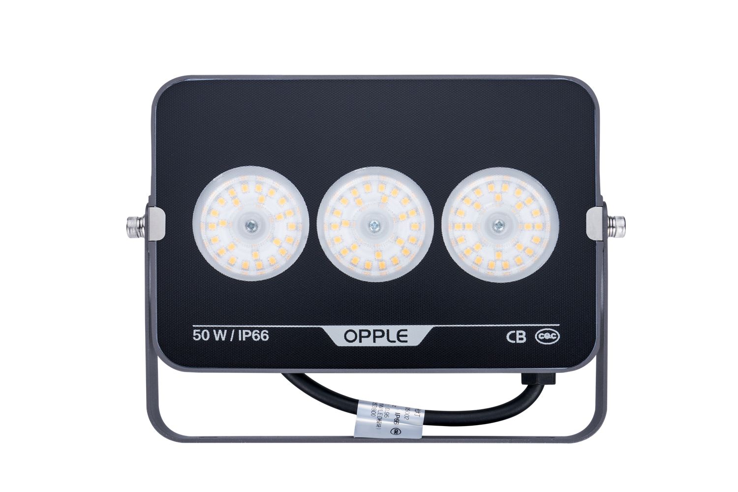 Прожектор светодиодный уличный OPPLE LED Floodlight EQ3 50W-3000-GY-GP поворотный — вид спереди на корпус-1