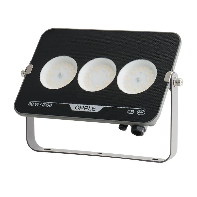 Прожектор светодиодный уличный OPPLE LED Floodlight EQ3 30W-3000-GY-GP поворотный — вид под углом-2