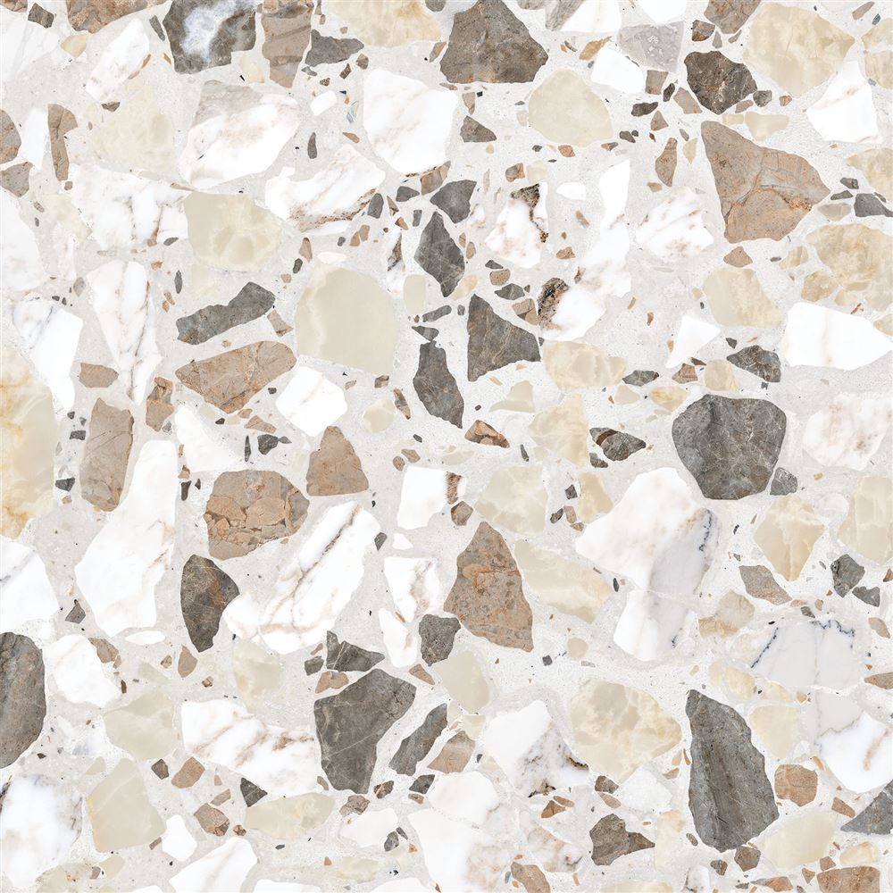 60x60 Marble-X Декор Терраццо Лаппато R9 Ректификат