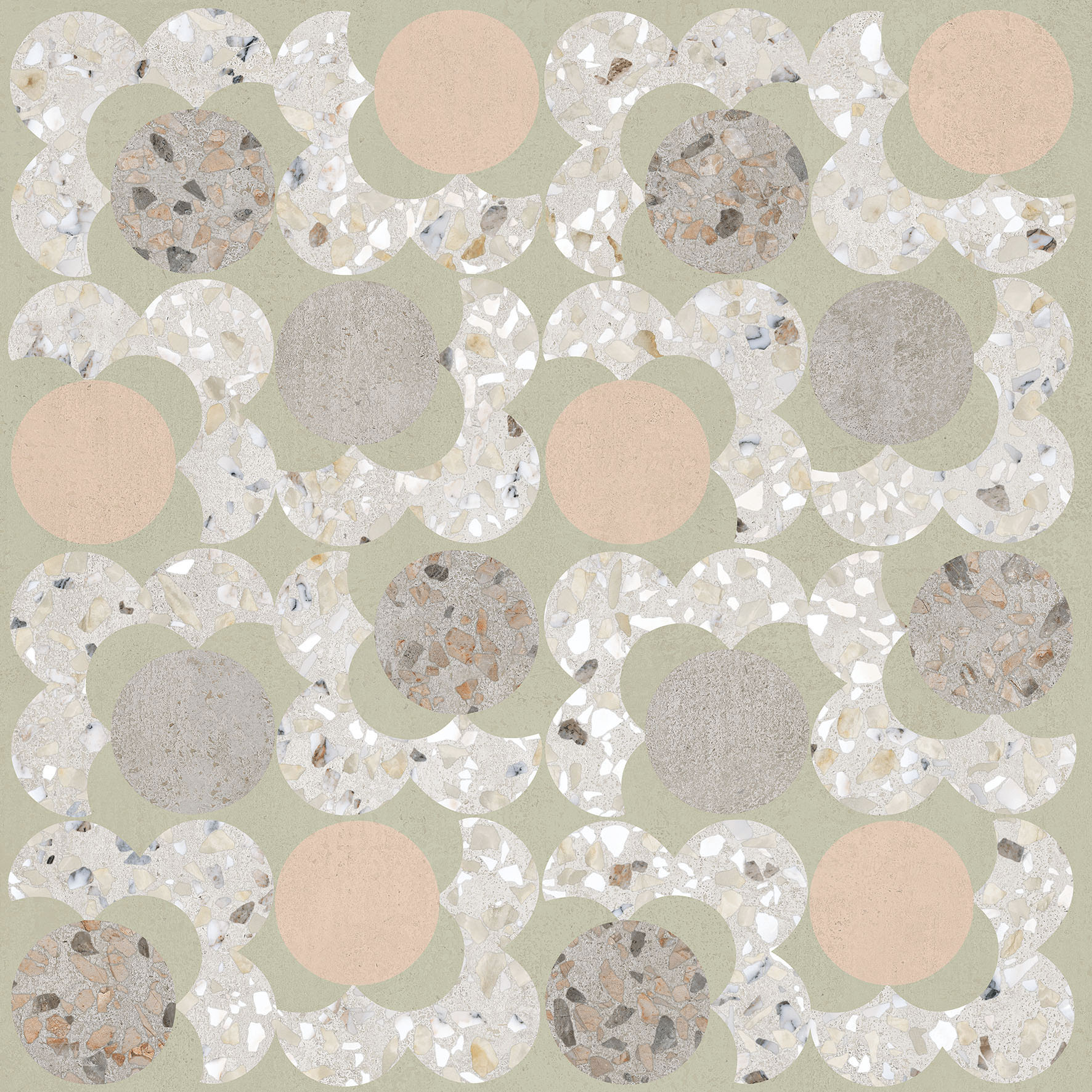 60x60 Beton-Terrazzo Декор Пэчворк Лаппато R9 Ректификат