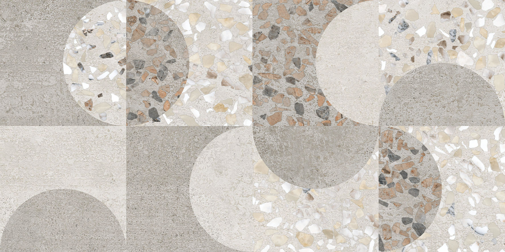 30x60 Beton-Terrazzo Декор Геометрический Лаппато R9 Ректификат