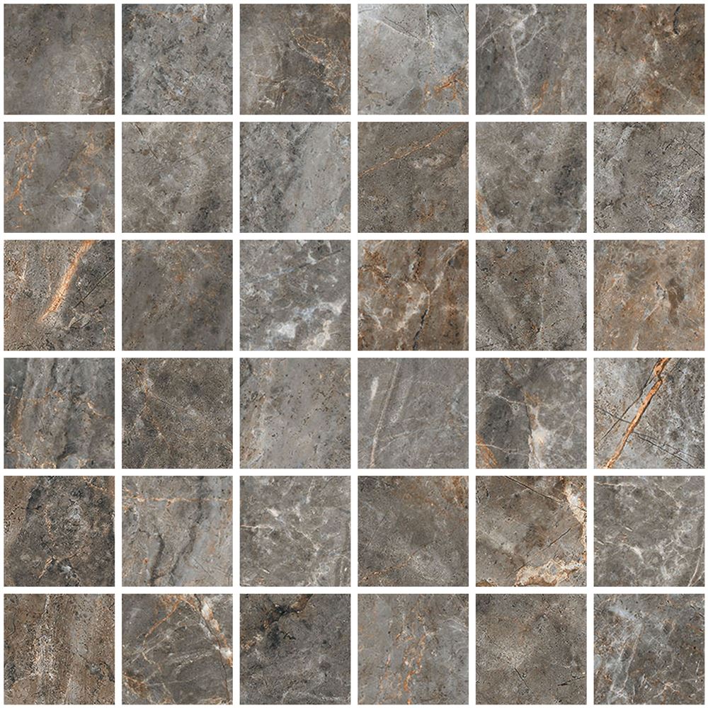 5x5 Marble-X Мозаика Аугустос Тауп Лаппато R9 Ректификат