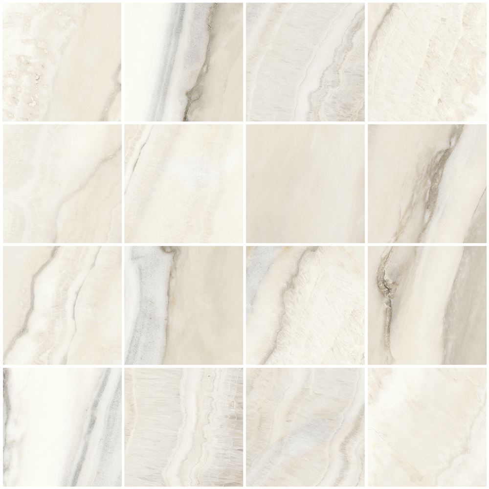 7.5x7.5 MarbleSet Мозаика Арабескато Норковый Лаппато R9 Ректификат