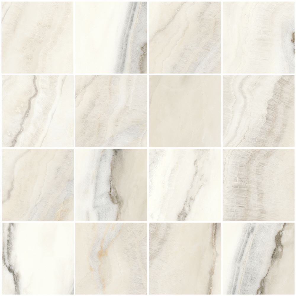 7.5x7.5 MarbleSet Мозаика Арабескато Норковый Лаппато R9 Ректификат