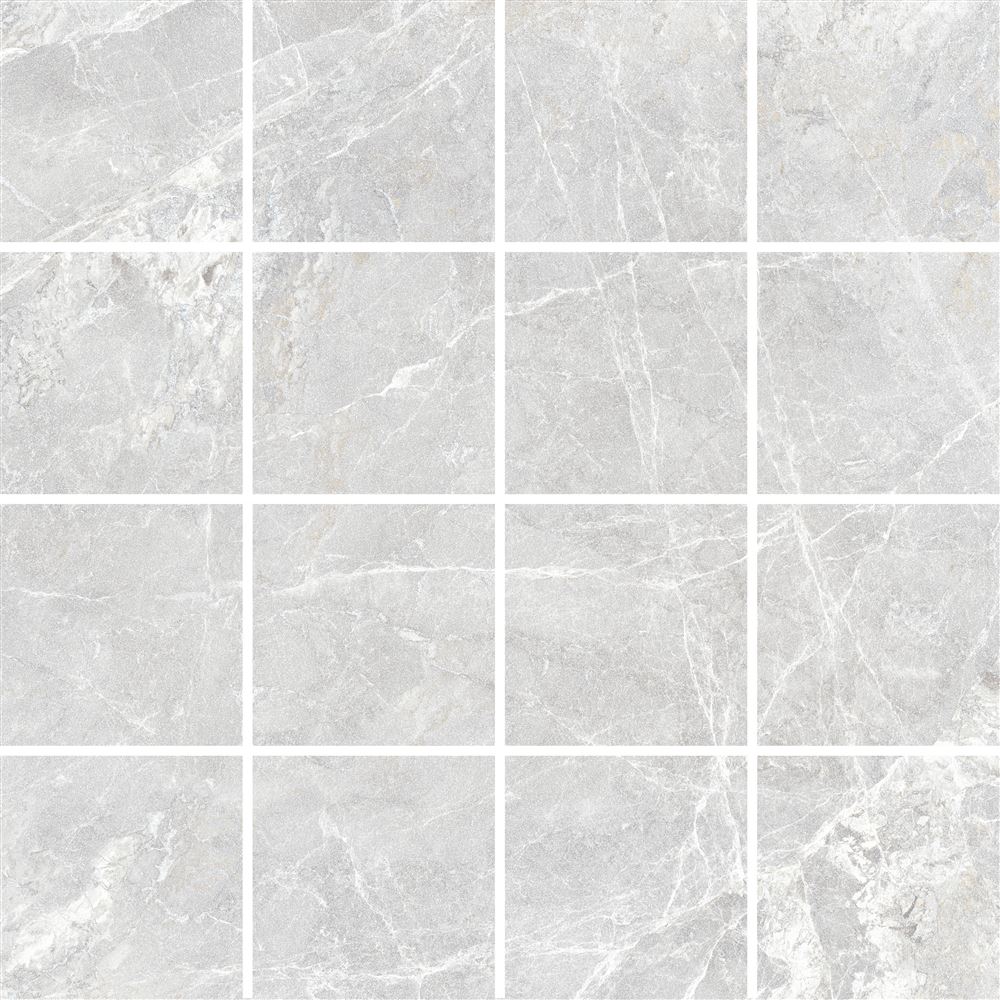 7.5x7.5 Marmostone Мозаика Светло-серый Лаппато R9 Ректификат