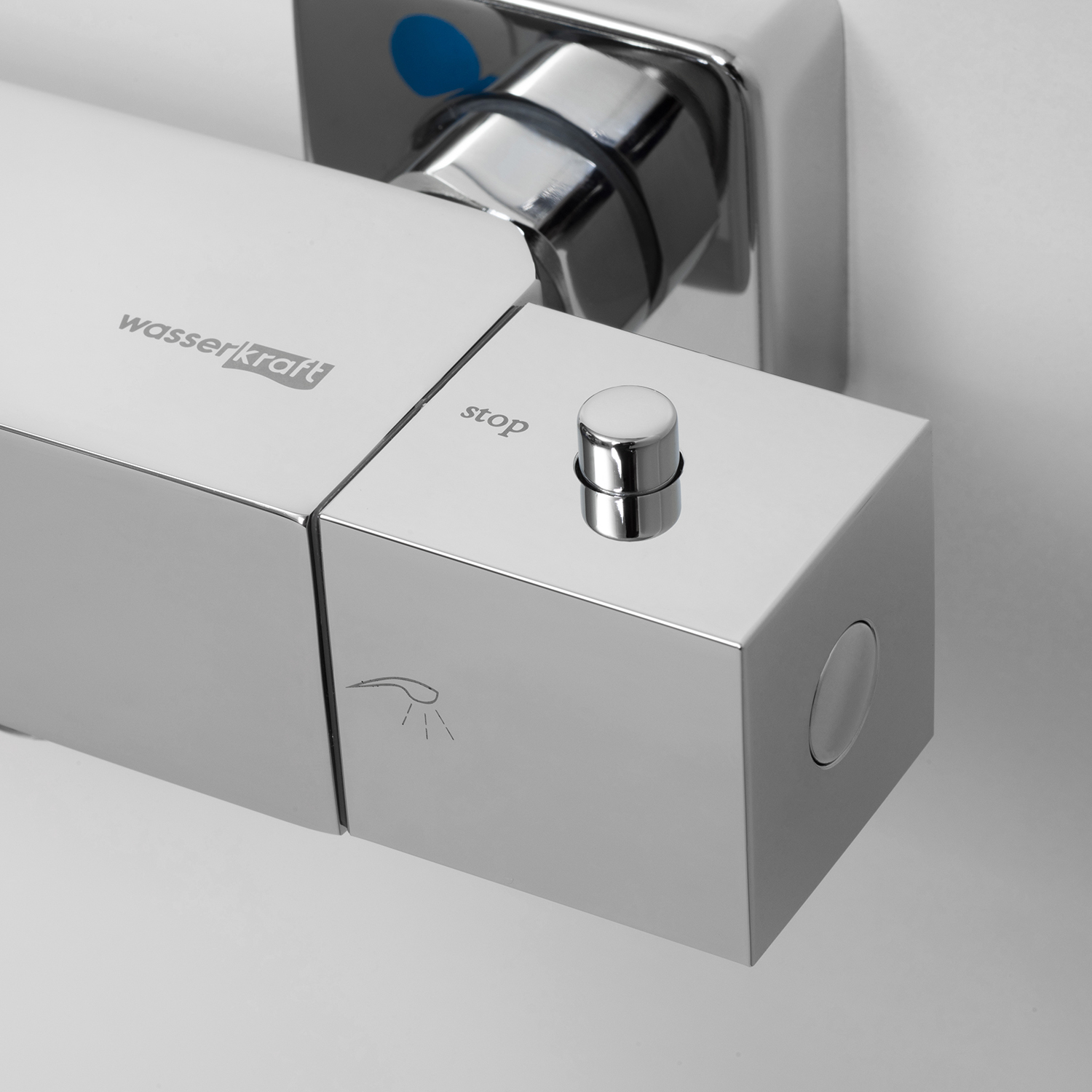 Термостатический смеситель Wasserkraft Alme 1500 Thermo — вид сбоку на ручку управления