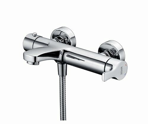 Смеситель для ванны Wasserkraft Berkel 4100 с коротким изливом — вид под углом