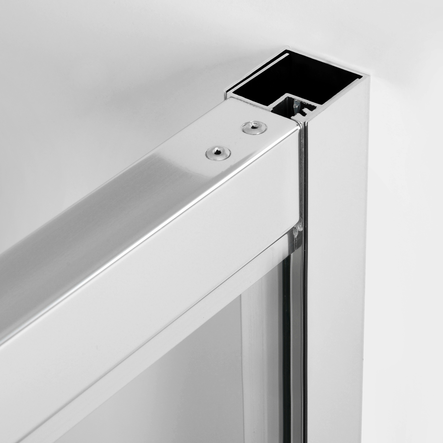 Душевой уголок Wasserkraft Berkel 48P 90х100 — металлический профиль крупным планом-1