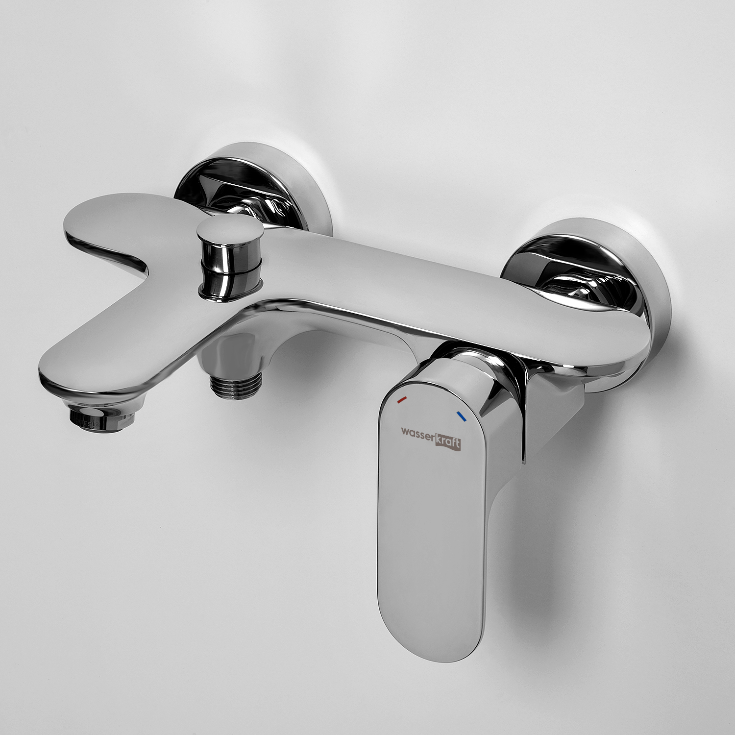 Смеситель для ванны Wasserkraft Dinkel 5800 с коротким изливом — вид под углом-1