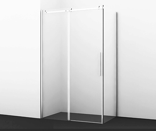 Душевой уголок Wasserkraft Dinkel 58R, 140x80 — стеклянная перегородка вид спереди