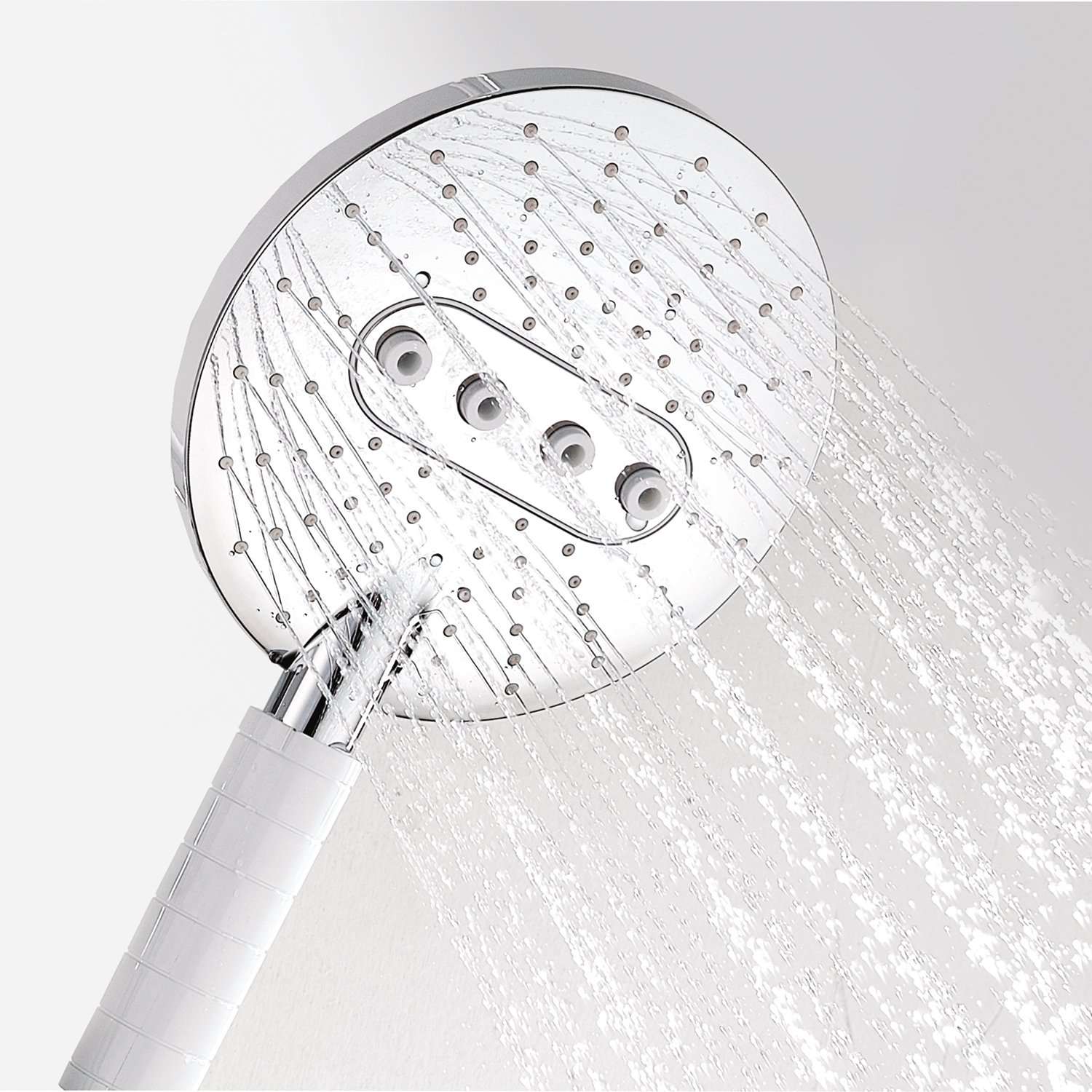 Ручной душ Wasserkraft 3-функциональный — лейка крупным планом под углом