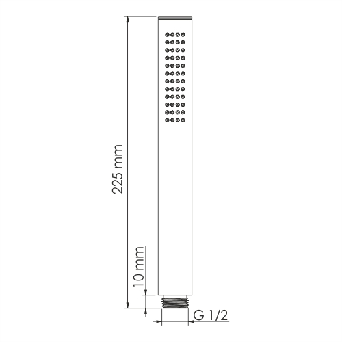 Встроенный смеситель для ванны Wasserkraft Neckar 2100 с изливом, лейкой и шлангом — чертёж с размерами-4