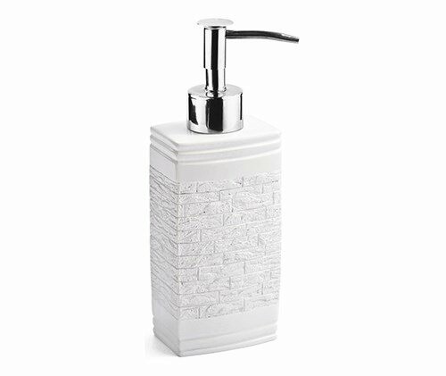 Дозатор Wasserkraft Main K-4700 для жидкого мыла — вид сбоку на белый корпус