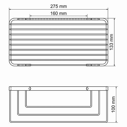Полка Wasserkraft Exter K-5200 — чертёж с размерами