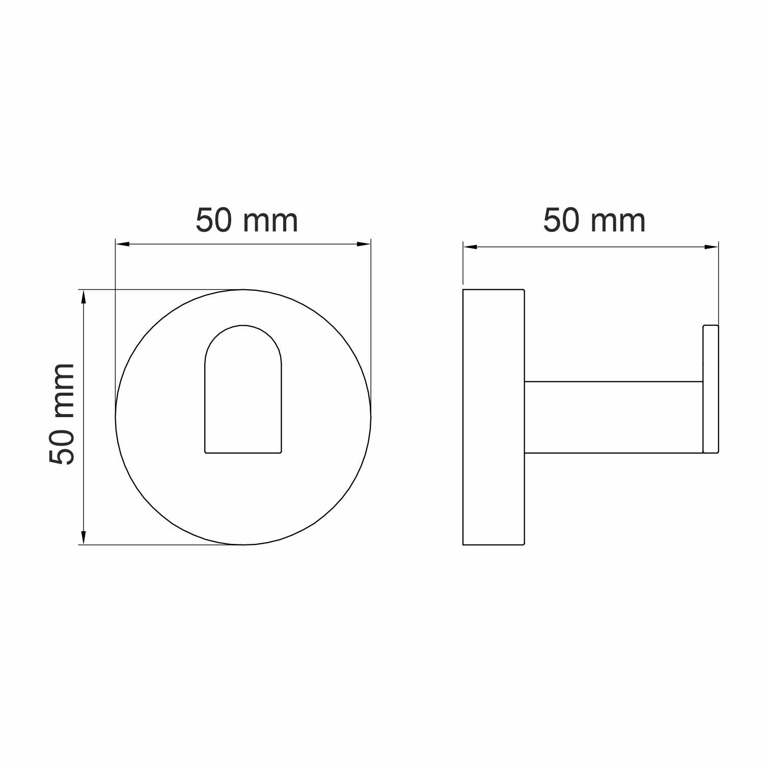 Крючок Wasserkraft Asphe 7700 — чертёж с размерами
